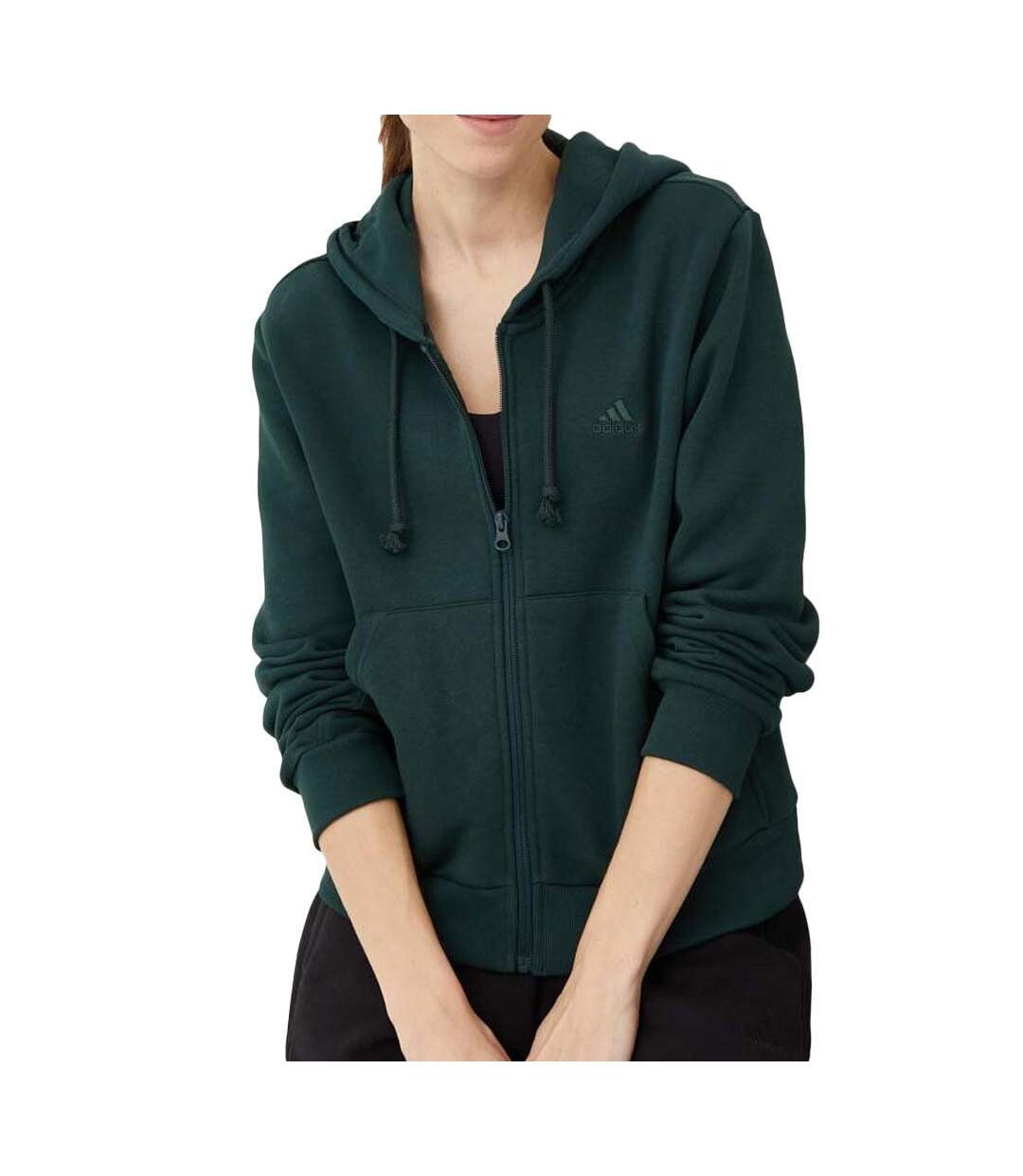 Sweat Zippé Vert Femme Adidas HN4216 - S-1