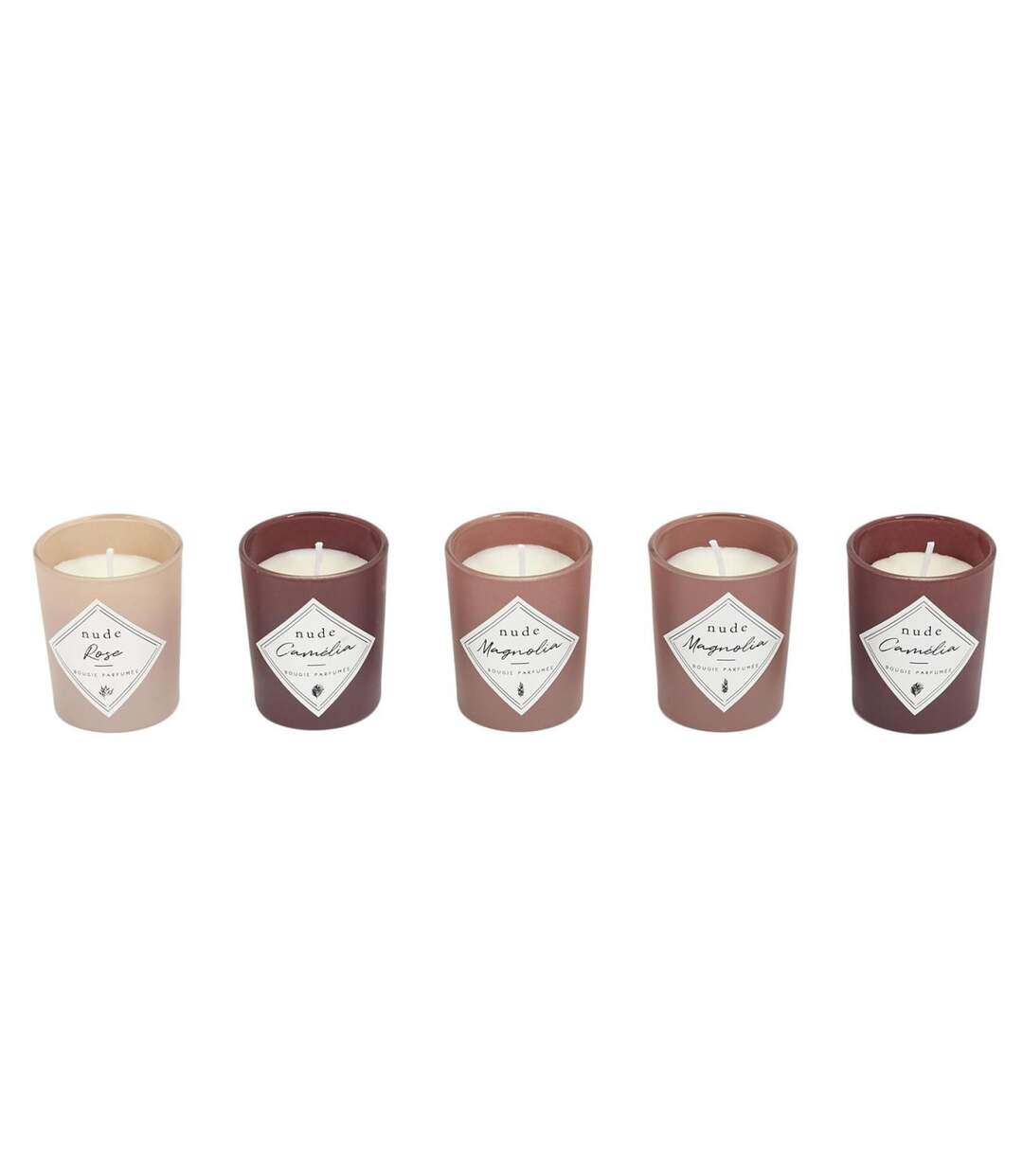 Lot de 5 Bougies Parfumées Coffret 5cm Nude-2