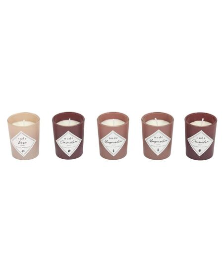 Lot de 5 Bougies Parfumées Coffret 5cm Nude
