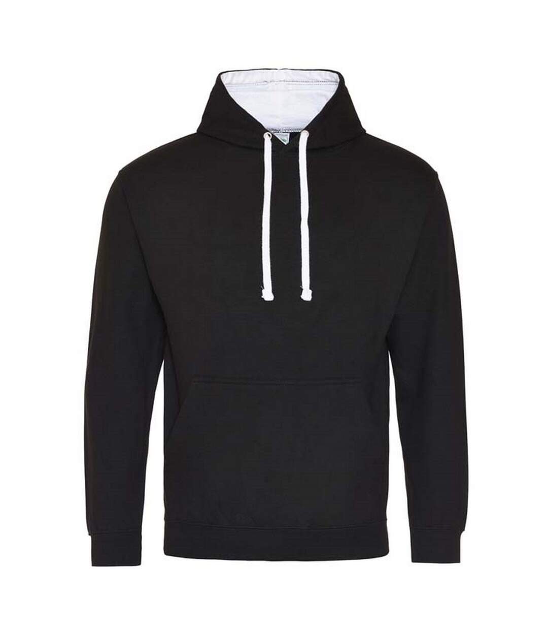 Sweat À Capuche Varsity Adulte Noir Vif Blanc Awdis-1