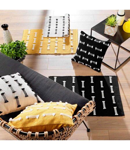 Tapis Déco Tissé Juline 50x80cm Noir