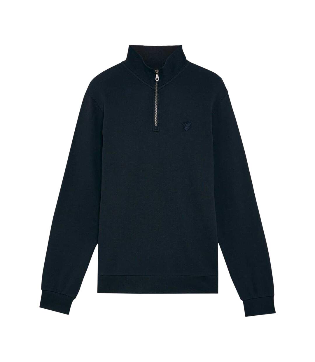 Sweat À Col Montant Zippé Motif/style Logo Brodé Homme Bleu Marine Foncé Lyle & Scott-2