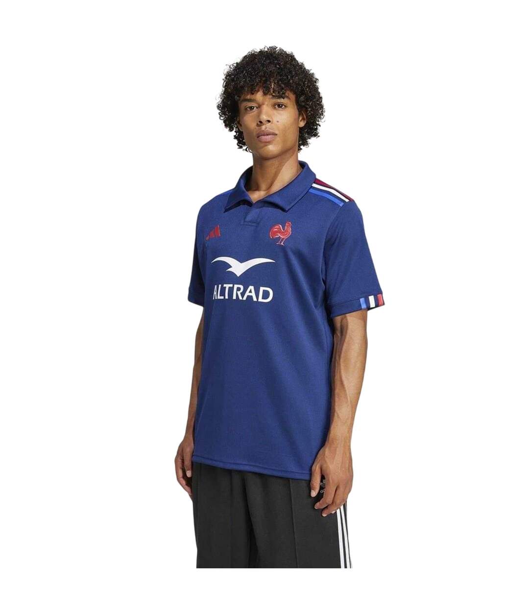 Maillot Domicile Rugby Homme Bleu Foncé France-4