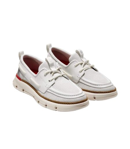 Mens 4.zerogrand regatta boat shoes white Cole Haan