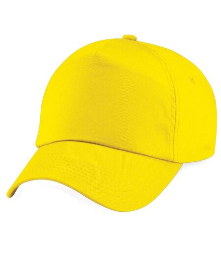 Beechfield Unisex Plain Original 5 Panel Baseball Cap (Yellow)