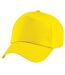 Beechfield Unisex Plain Original 5 Panel Baseball Cap (Yellow) - UTPC2097