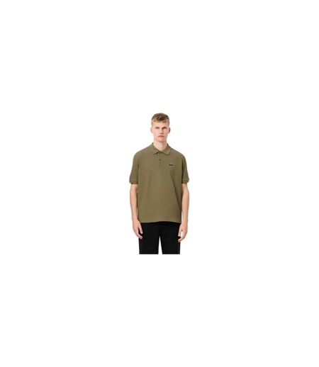 Mens L.12.12 Embroidered Logo Loose Fit Polo Shirt Khaki Green Lacoste