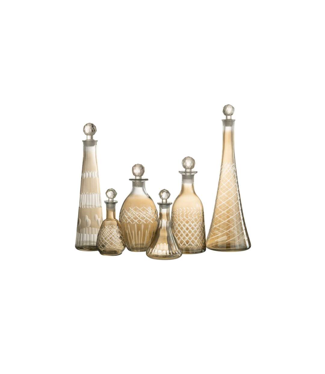 Carafe en Verre Tiges Anastasia 42cm Greige-3