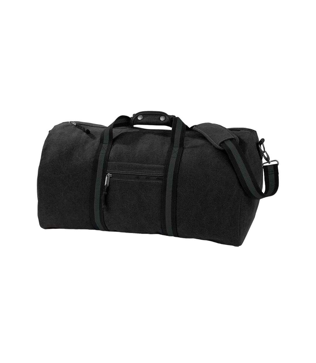 Vintage canvas holdall one size vintage black Quadra-1
