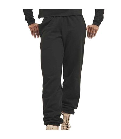 Mens College Cuffed Ankle Jogging Bottoms Jet Black Awdis