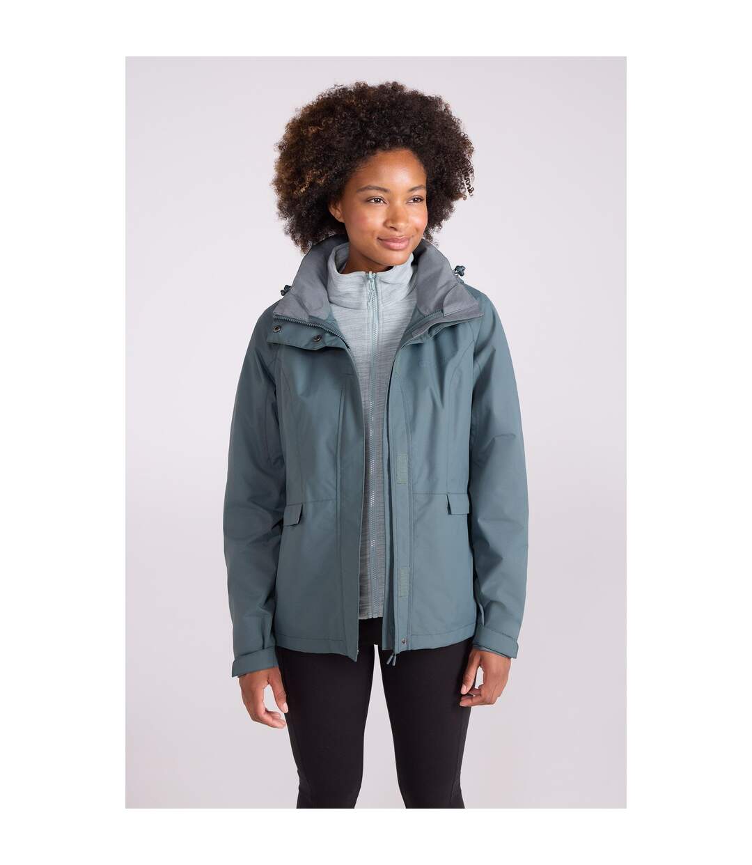 Womens/ladies Thunderstorm Ii 3 In 1 Waterproof Jacket Light Khaki Mountain Warehouse-1