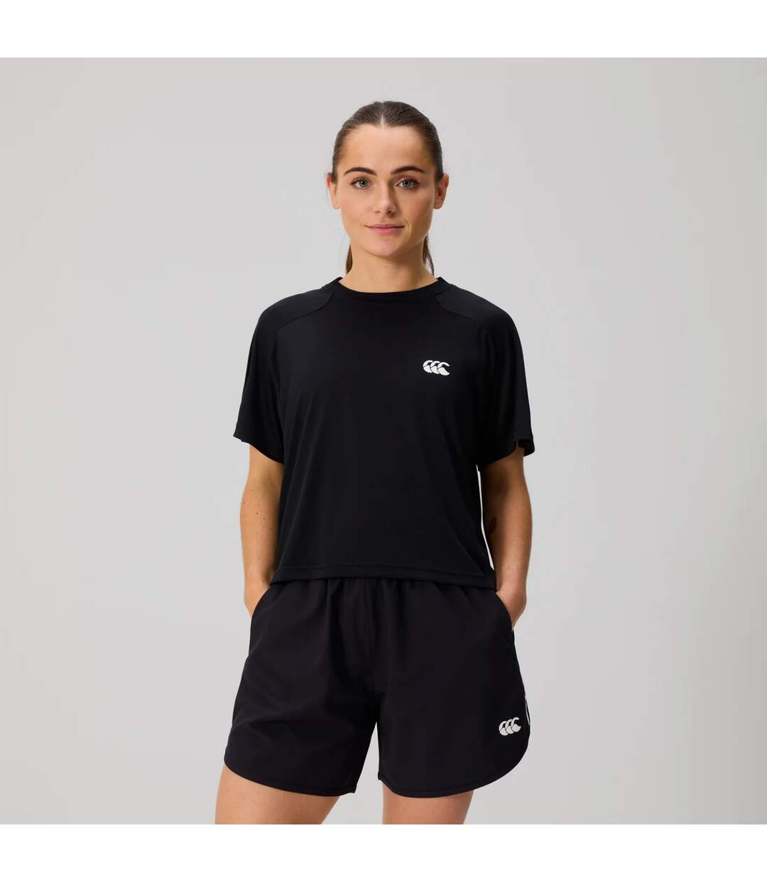 Womens/ladies Tempo+ T-shirt Black Canterbury-4