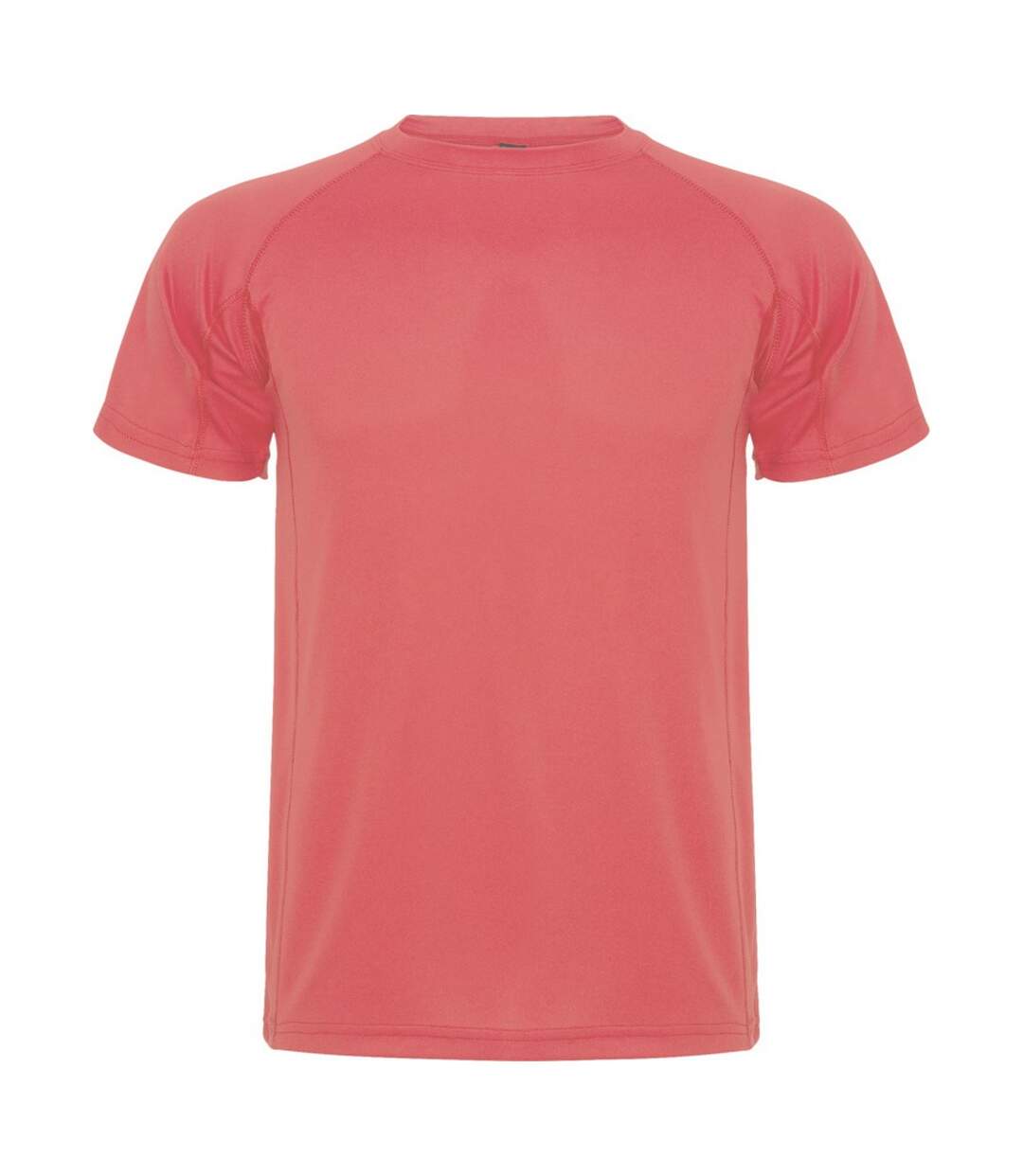 Mens Montecarlo Short-sleeved Sports T-shirt Fluorescent Coral Roly-1