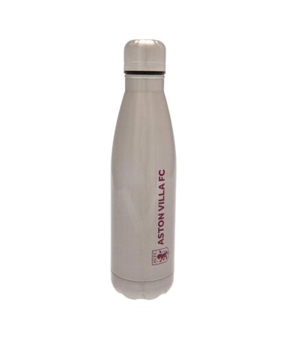 Aston Villa FC Stainless Steel 16.9floz Thermal Flask (Silver/Claret Red) (One Size) - UTBS3873