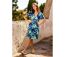 Robe courte été encolure féminine MAJA coupe ample bleu Coton Du Monde-5