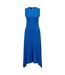 Womens/ladies Flenda Knitted Midi Dress Blue Boss-2