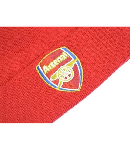 Arsenal FC Crest Knitted Turn Up Hat (Red)