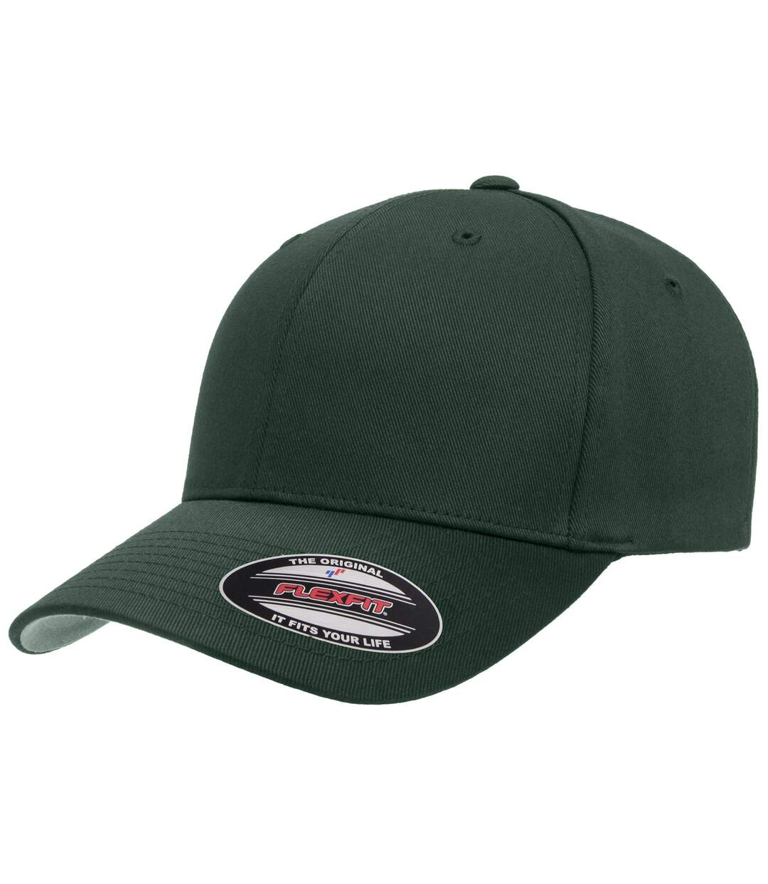 Casquette peignée wooly unisexe vert foncé Flexfit-1