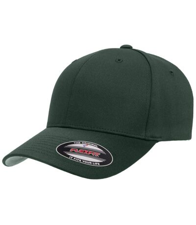 Casquette peignée wooly unisexe vert foncé Flexfit