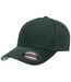 Casquette peignée wooly unisexe vert foncé Flexfit