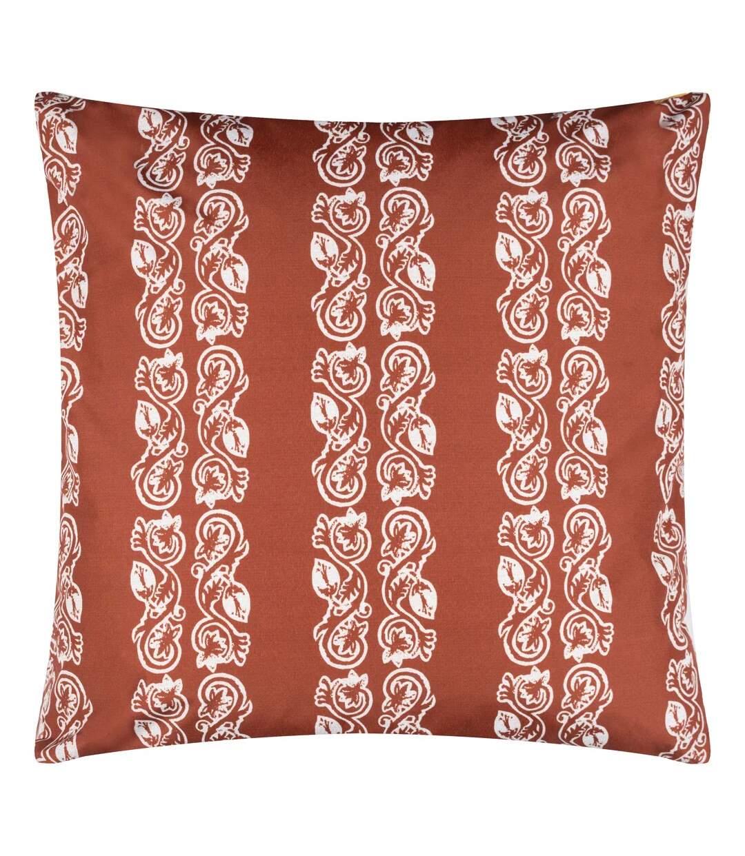 Kalindi stripe outdoor cushion cover 55cm x 55cm terracotta Paoletti