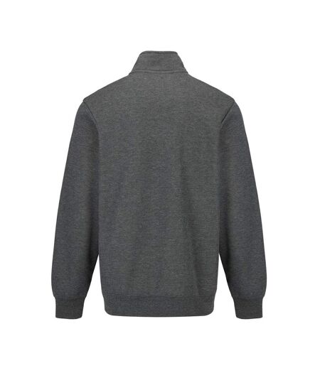 Mens Quarter Zip Fleece Charcoal Marl Slazenger