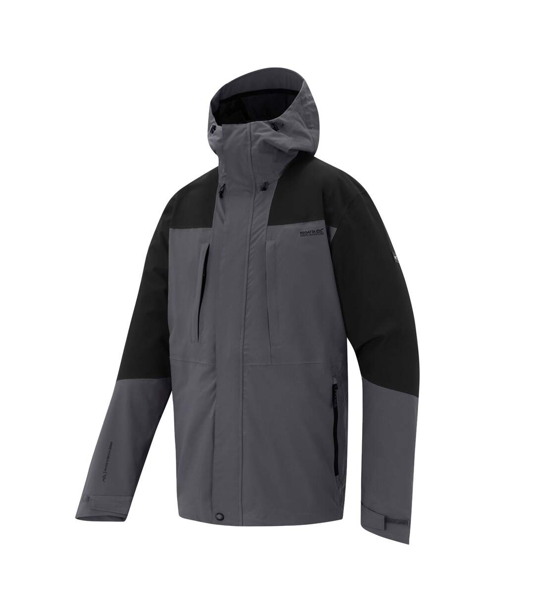 Mens Freesdale Waterproof Jacket Storm Grey Black Regatta-4