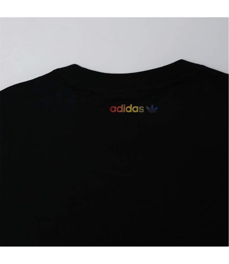 T-shirt Motif/style Rayures Contrastées Pride Femme Noir Adidas