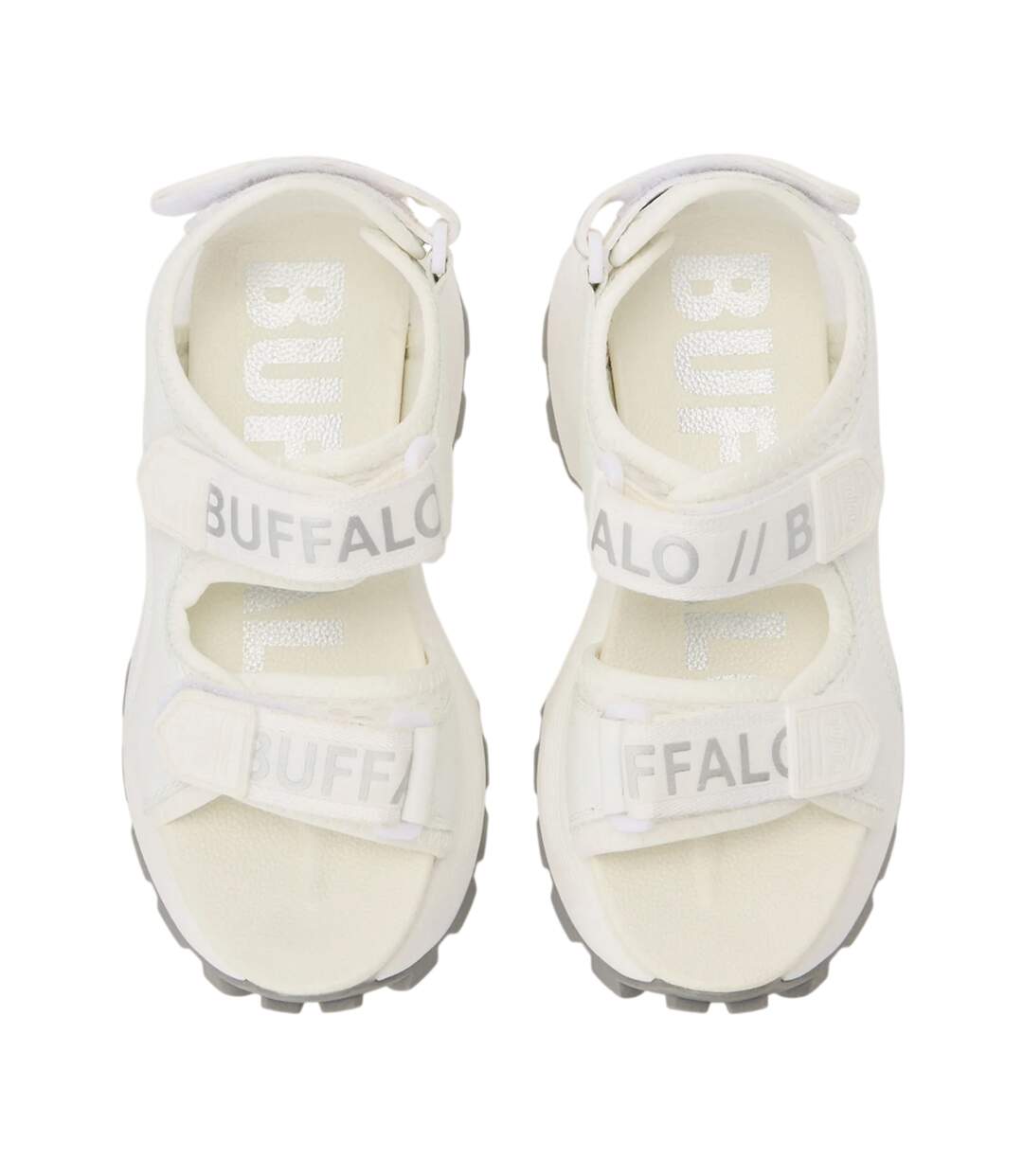Sandales Motif/style Vegan Femme Blanc Buffalo-4