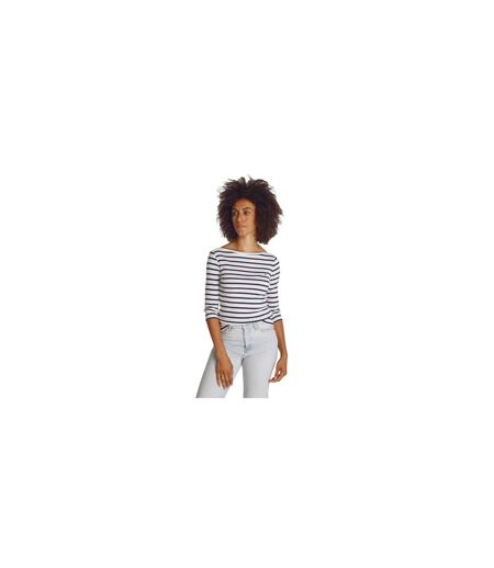 T-shirt Motif/style Rayé Femme Bleu Marine Foncé Tommy Hilfiger