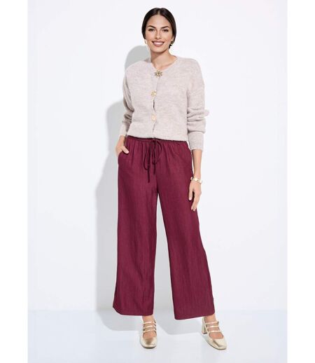 Pantalon fluide élastiqué twill uni