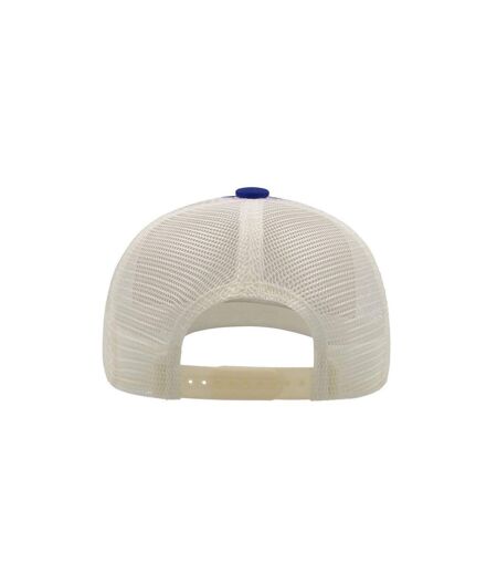 Atlantis Record Mid Visor 5 Panel Trucker Cap (Pack of 2) (Royal) - UTAB437