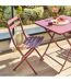 Lot de 4 chaises de jardin pliables en métal GREENSBORO - Lie de vin-2