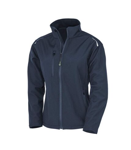 Result Genuine Recycled Womens/Ladies Recycled 3 Layer Soft Shell Jacket (Navy)