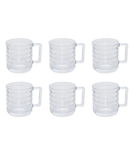 Lot de 6 Mugs en Verre Julie 32cl Transparent