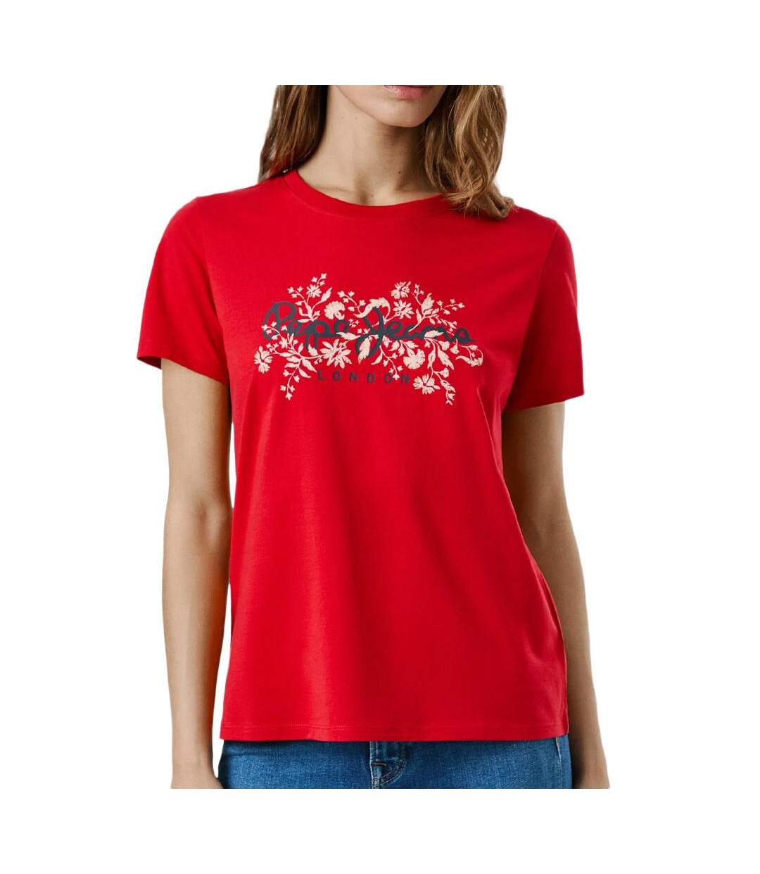 T-Shirt rouge femme pepe jeans bero-1