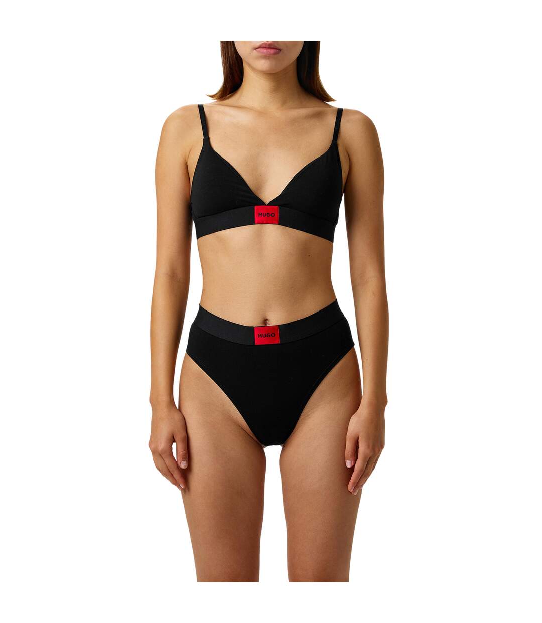 Soutien-gorge Motif/style Triangle Femme Noir Hugo-1