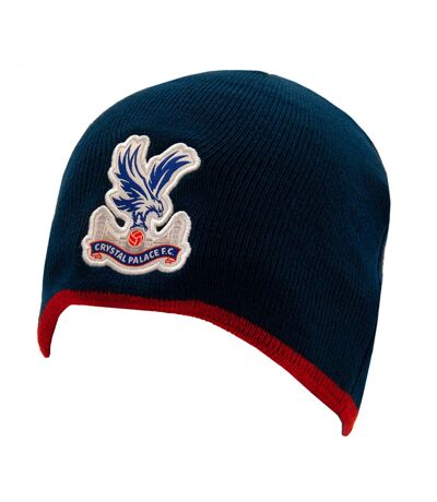 Crystal Palace FC Crest Beanie (Navy Blue/Red)