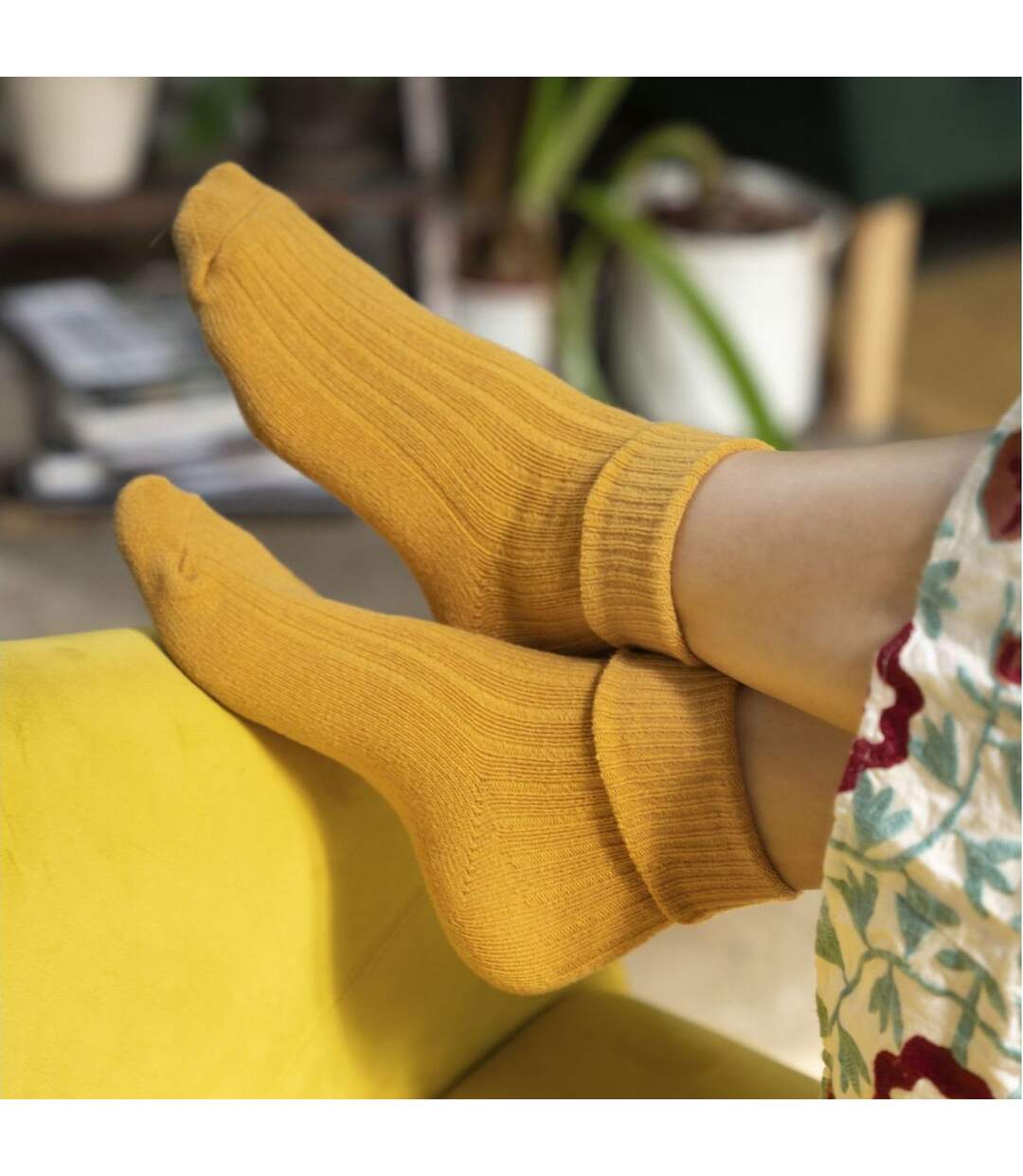 Steven - 3 Paires Femme Chaussettes Laine Mi-mollet Respirant Chaudes-5