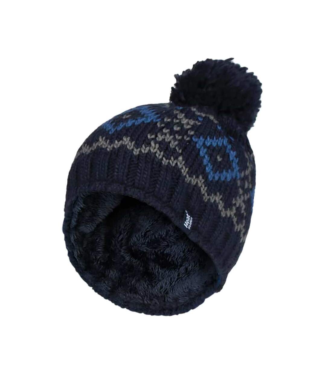 Bonnet Homme Thermique Doublé Polaire avec Pompon