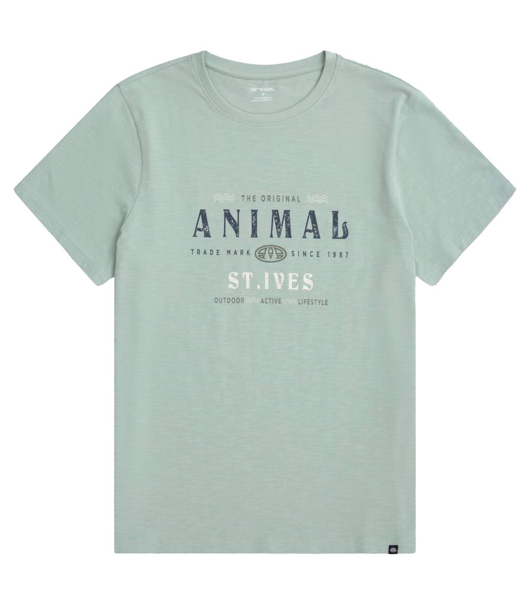 Mens jacob st ives t-shirt green Animal-1