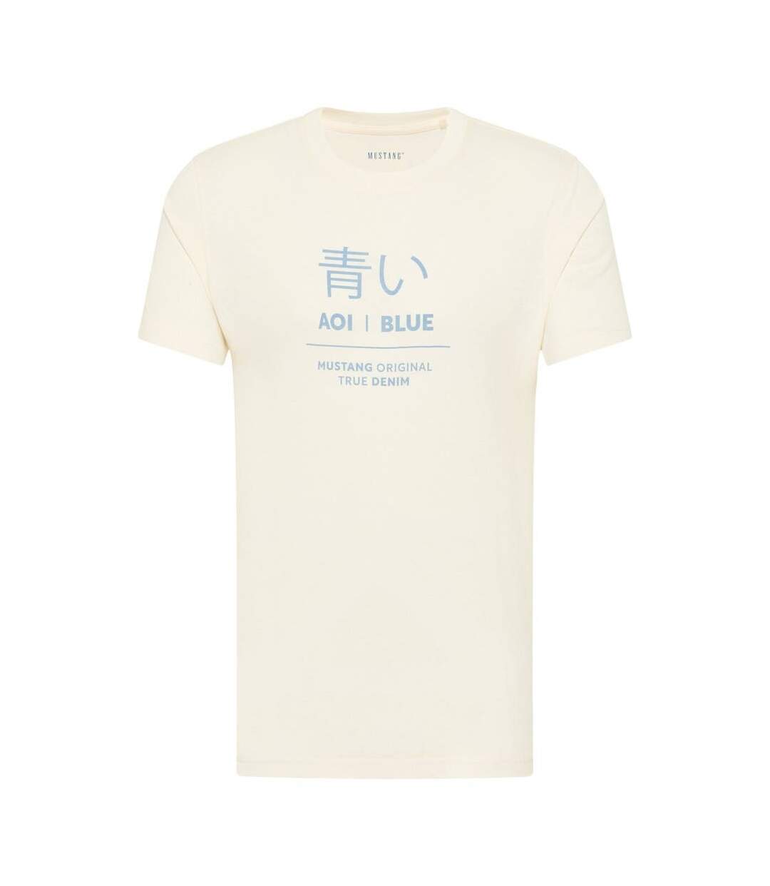 T-shirt Motif/style Japonais Alex Homme Beige Mustang-1