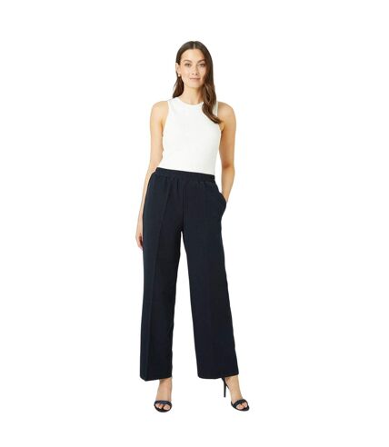 Maine Womens/Ladies Elasticated Waist Wide Leg Pants (Navy) - UTDH6393