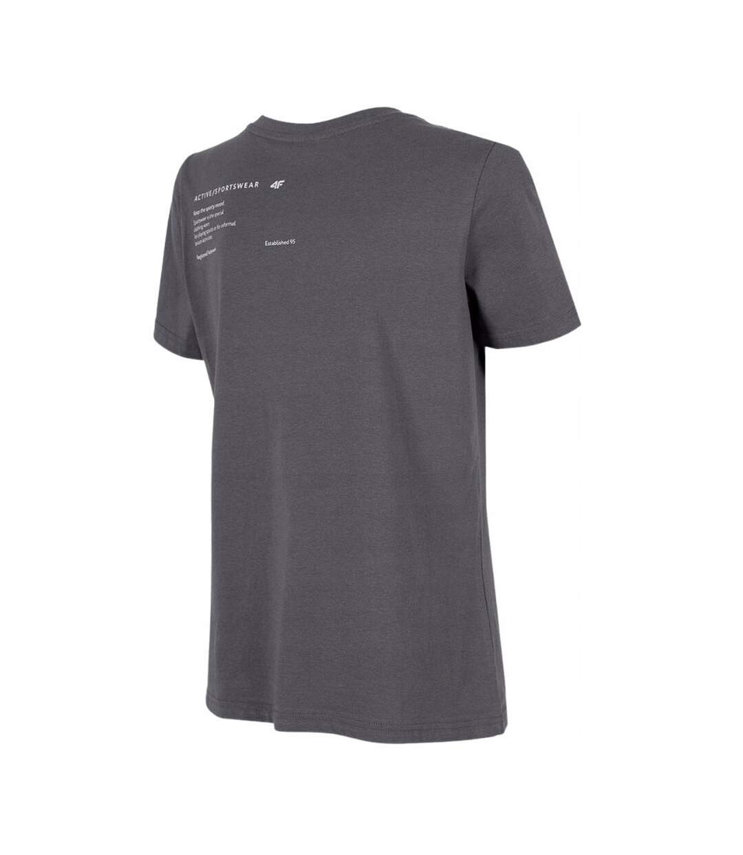 T-shirt Motif/style Imprimé Au Dos Femme Gris 4F-3