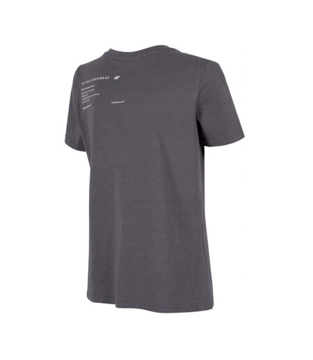 T-shirt Motif/style Imprimé Au Dos Femme Gris 4F