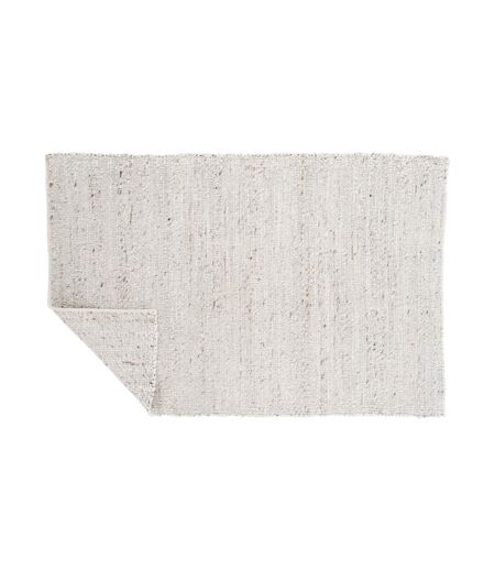 Tapis Déco en Laine Loump 160x230cm Blanc & Beige