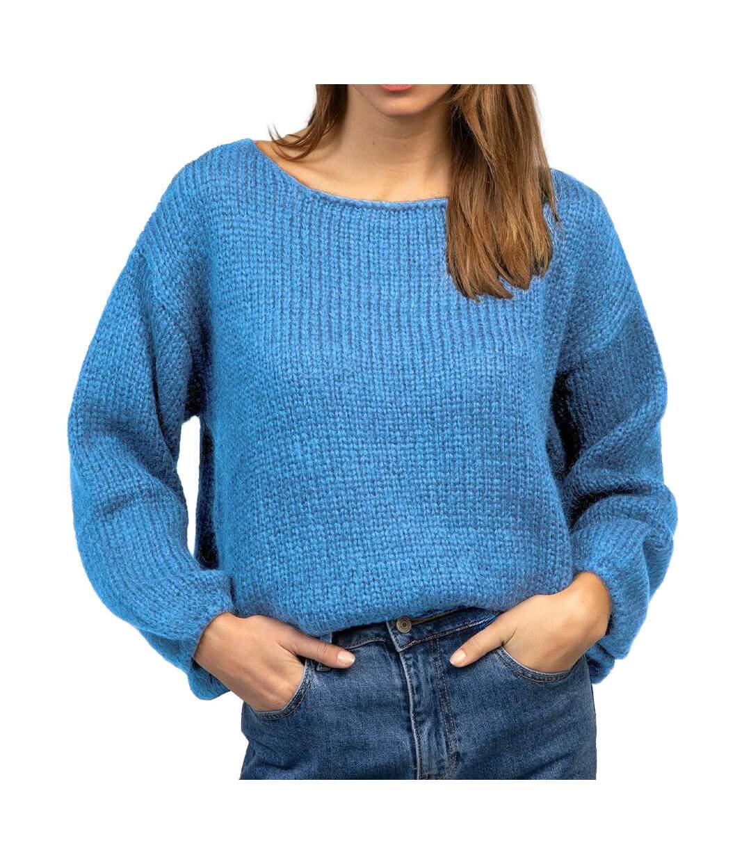 Pull bleu femme an'ge jade-1
