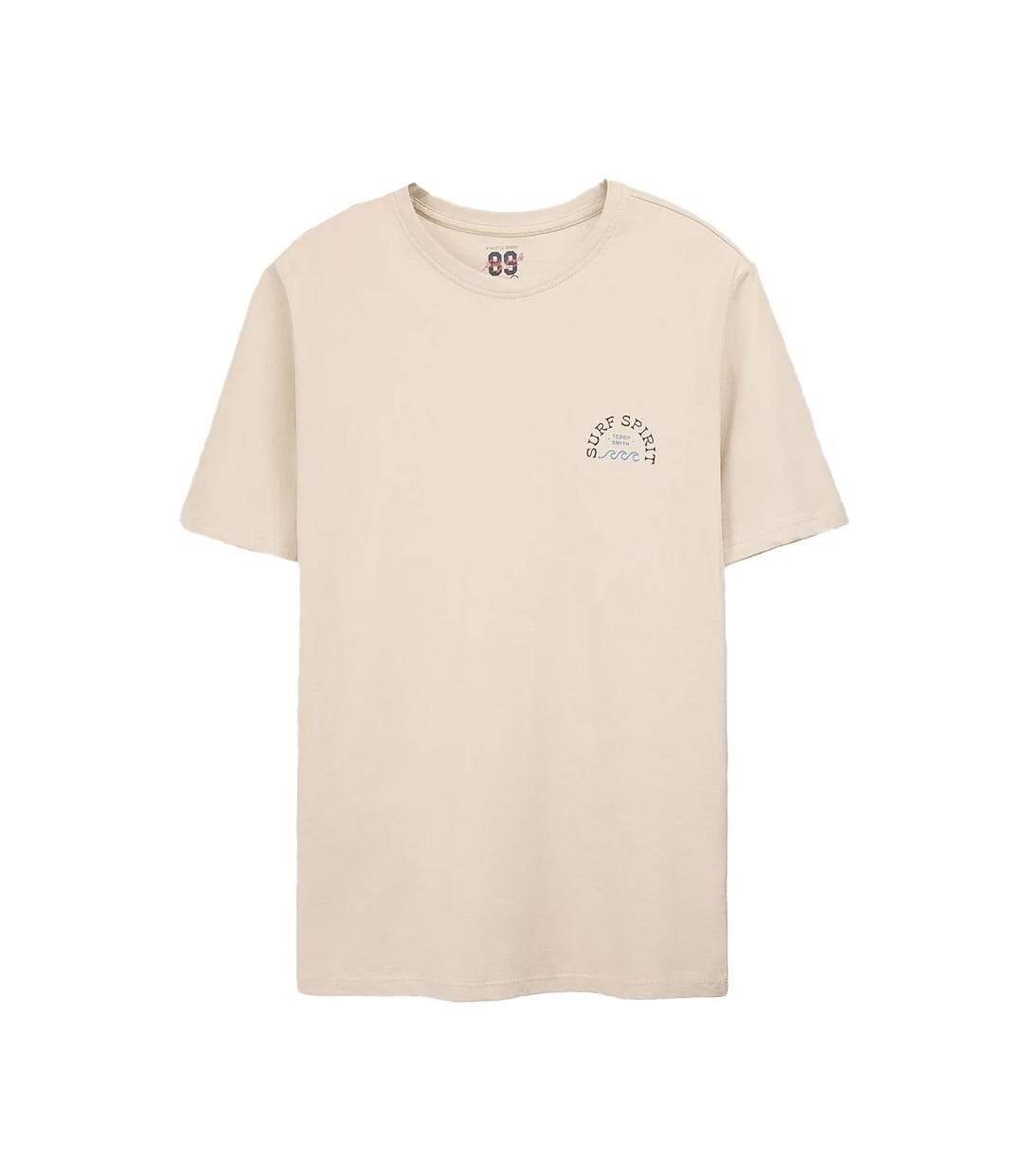 T-shirt Beige/Bleu Homme Teddy Smith Monica - 3XL-1