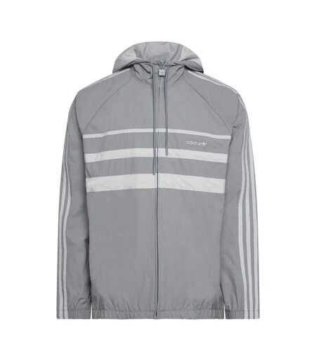 Mens Originals 3 Stripes Windbreaker Grey Three Adidas