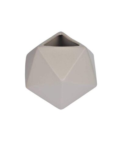 Paris Prix - Vase Déco En Céramique geometrik 15cm Taupe
